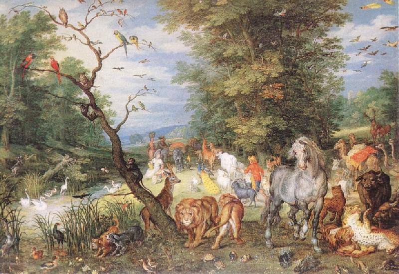 The Animals Entering the Ark  fggf, BRUEGHEL, Jan the Elder